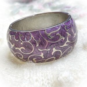 💕Beautiful Vintage Wide Enamel Bangle Bracelet💕